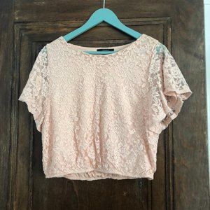 Forever 21 Lace Pink Crop-Top